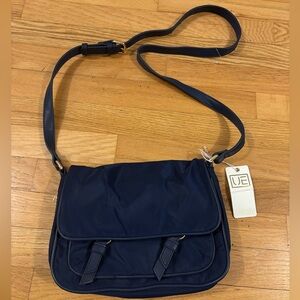 Urban Expressions Nylon Crossbody Messenger Bag Navy Adjustable Strap NWT